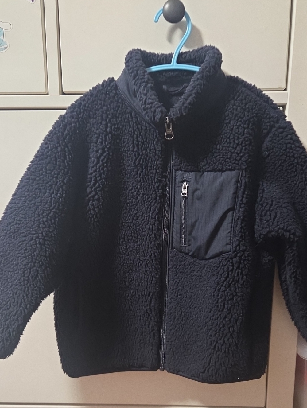Uniqlo Black Kids Sherpa Puffer Jacket